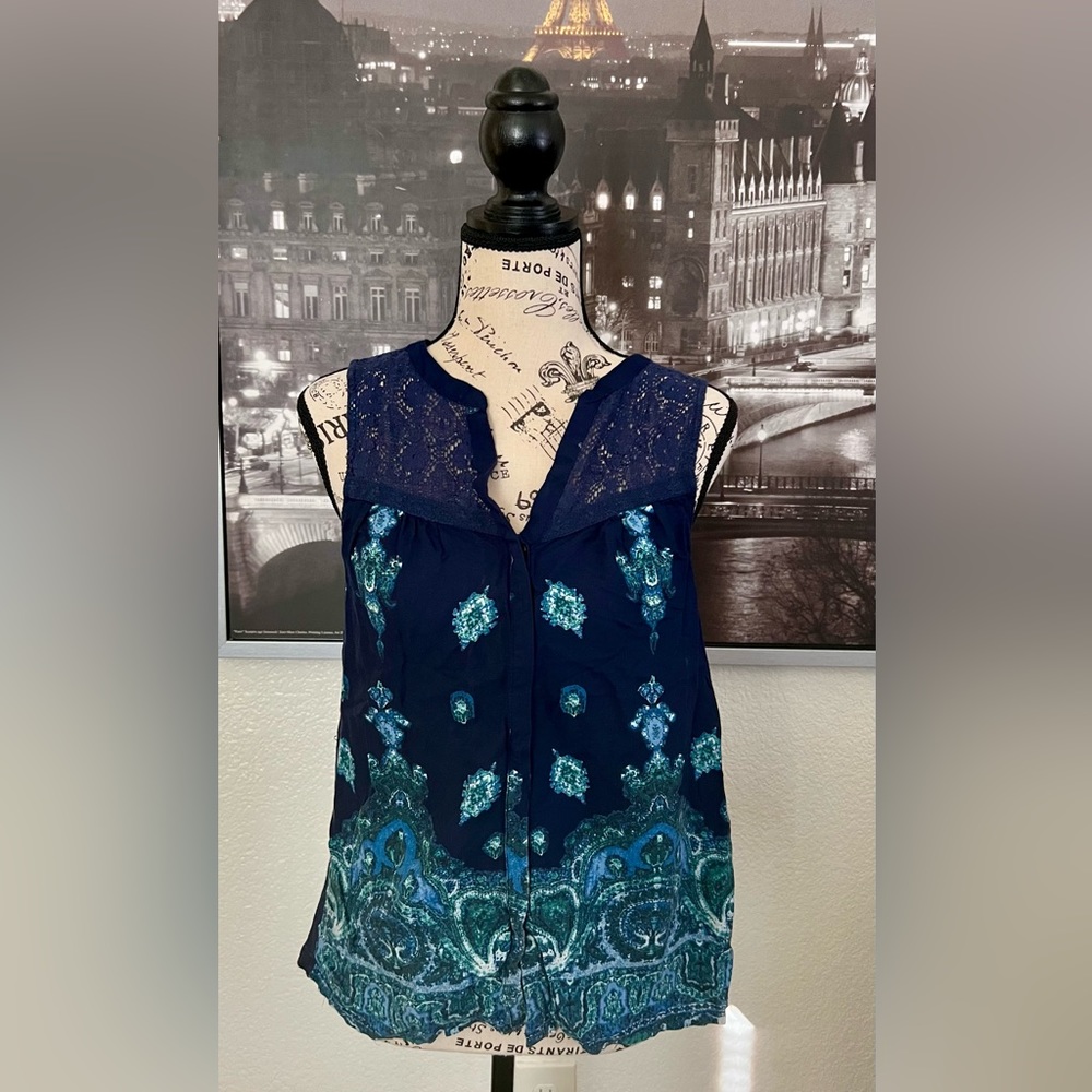 Lucky Brand XS Women Sleeveless Top